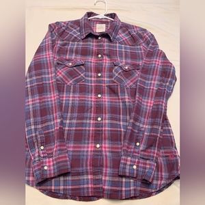 American Eagle vintage boyfriend plaid shirt